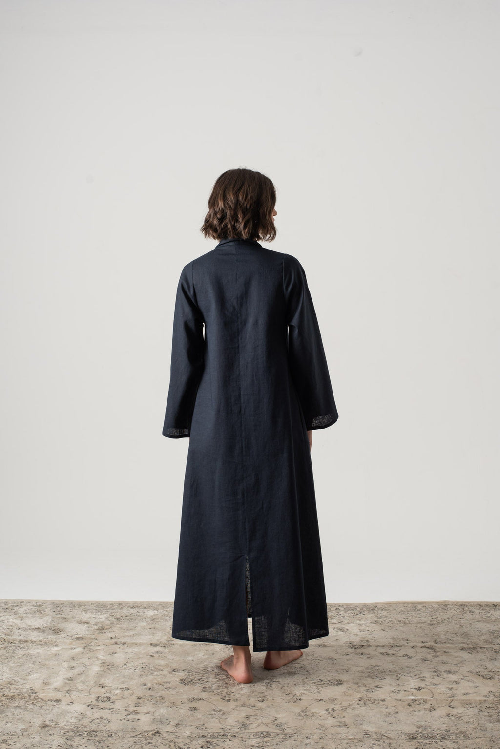 Alarik Linen Kaftan Navy