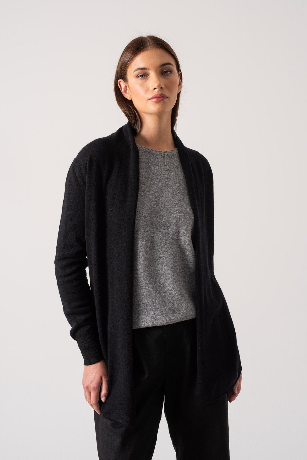 100% Cashmere Cardigan Black