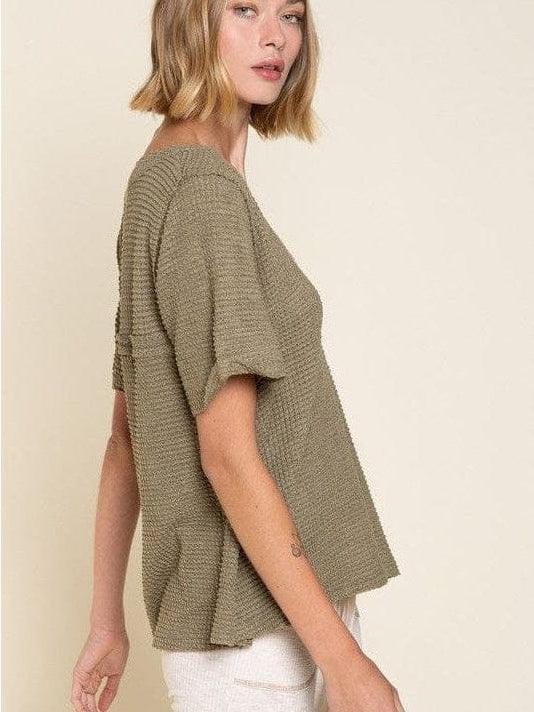 Waffle Knit Top
