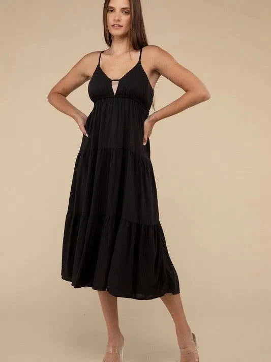 Born to Shine Sweetheart Neckline Tiered  Dress