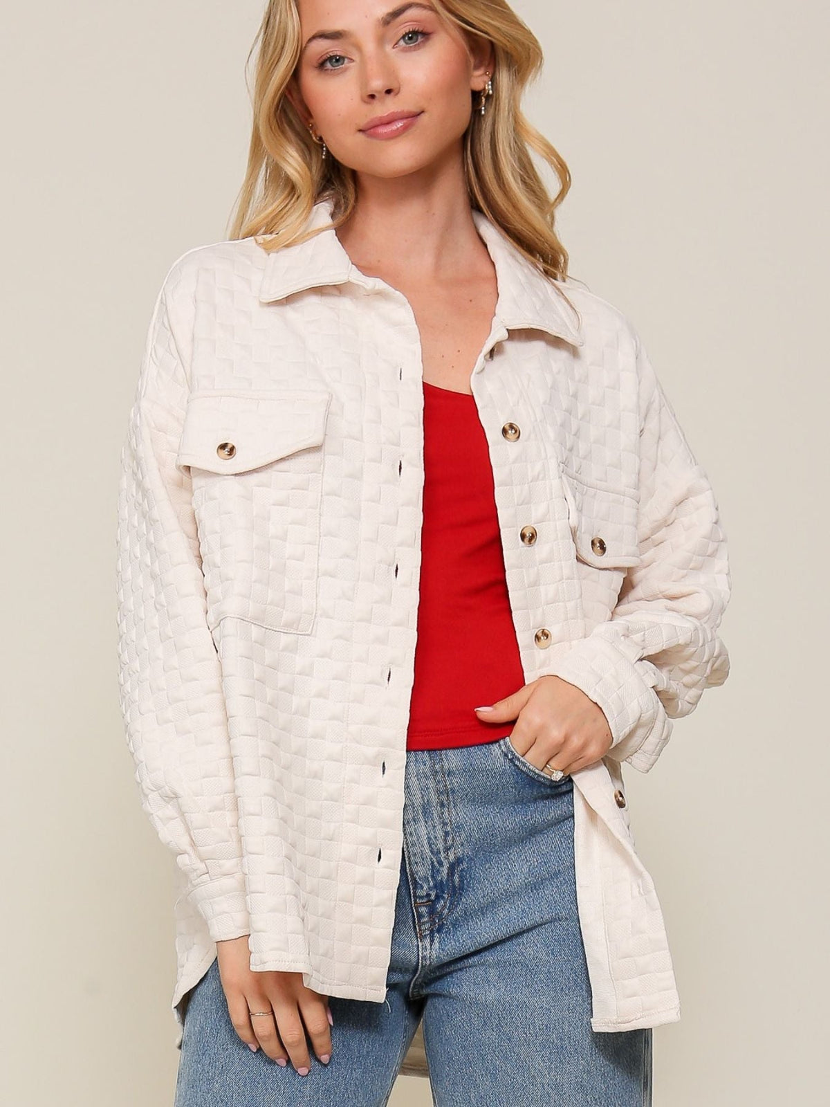 Quilted Button Up Shacket