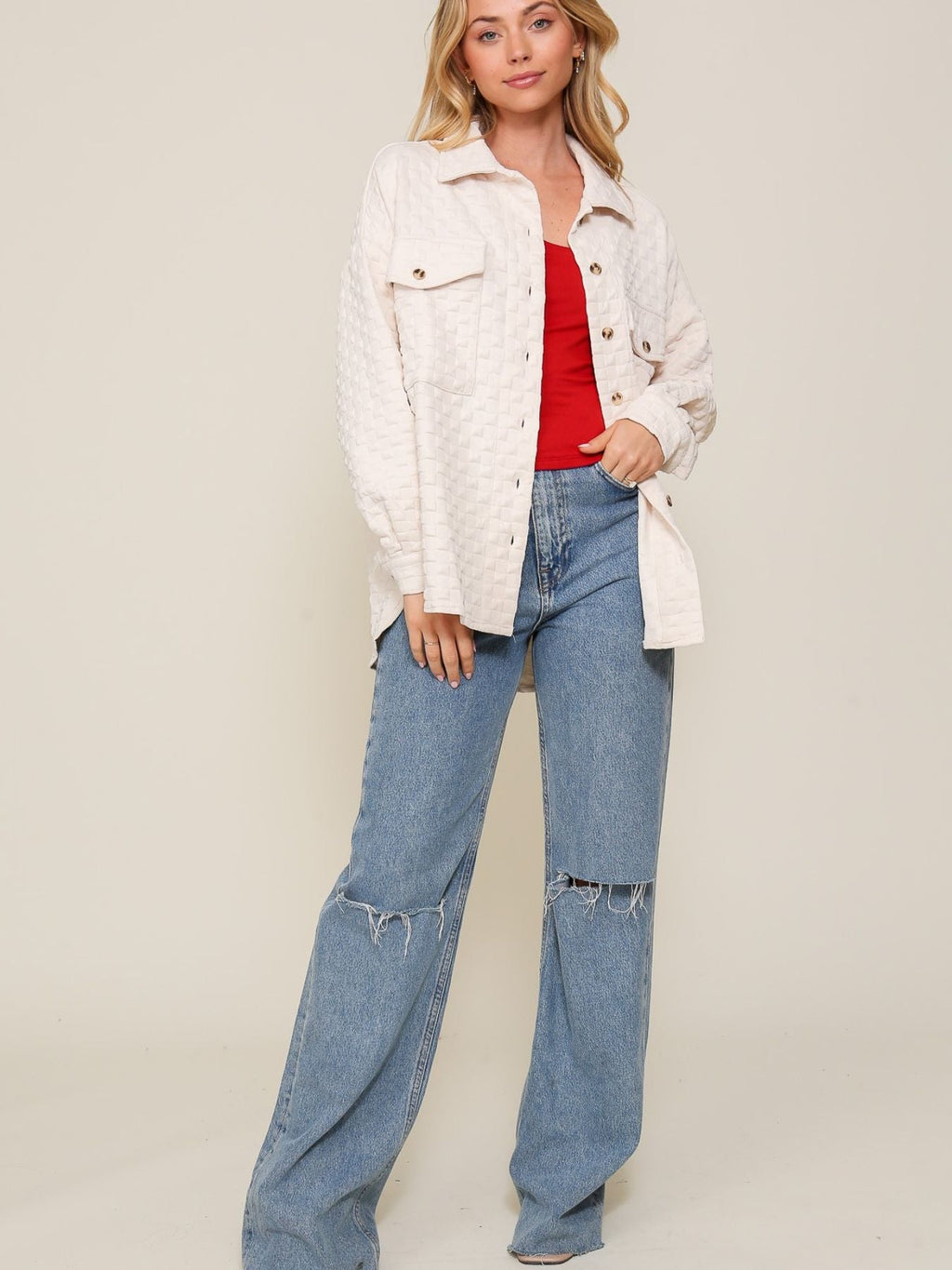 Quilted Button Up Shacket