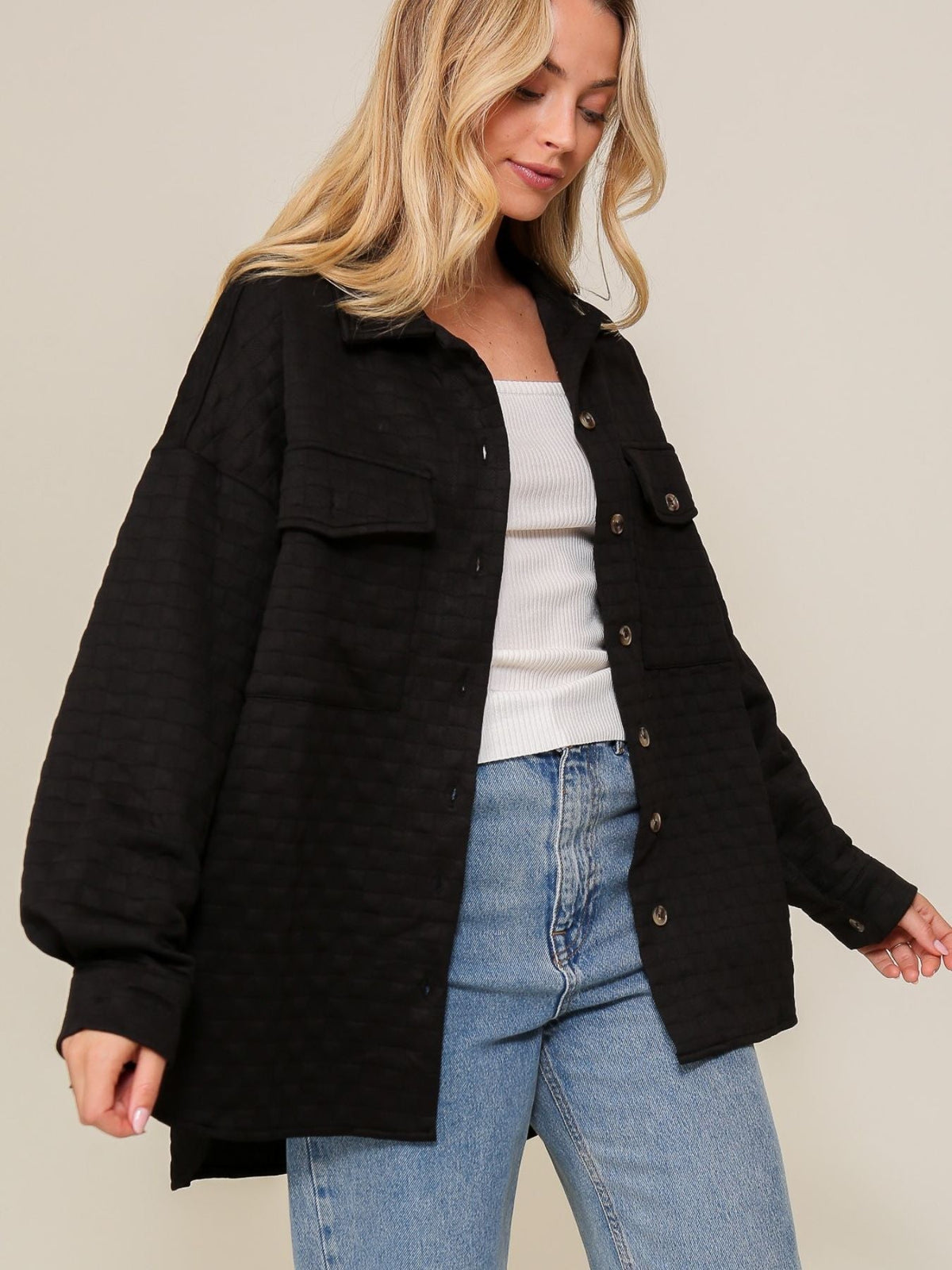 Quilted Button Up Shacket