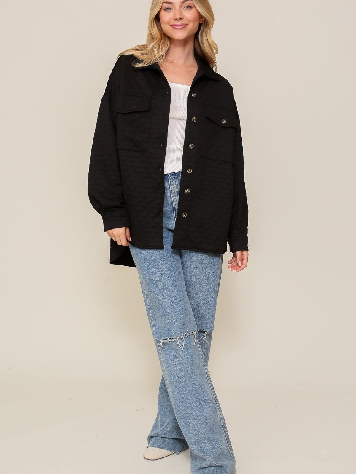 Quilted Button Up Shacket