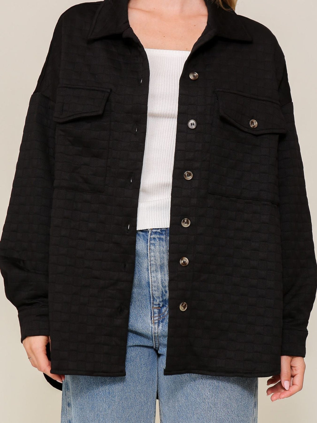 Quilted Button Up Shacket