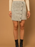 Button Accent Mini Skirt