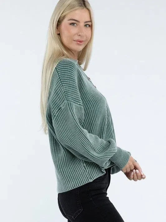 Calm in the Chaos Collared  Sweater
