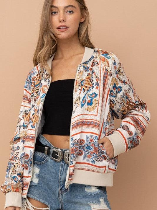 Reversible Satin Bomber Jacket