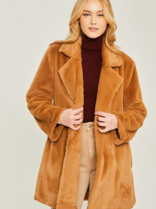 Coat Obsession Soft and Cozy Teddy Collar Coat