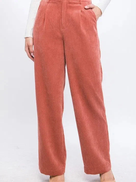 Everyday Style Corduroy Trouser Pants