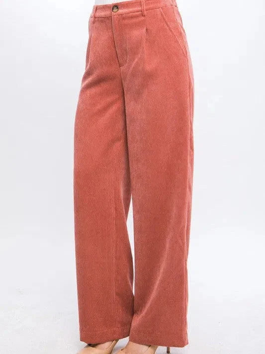 Everyday Style Corduroy Trouser Pants