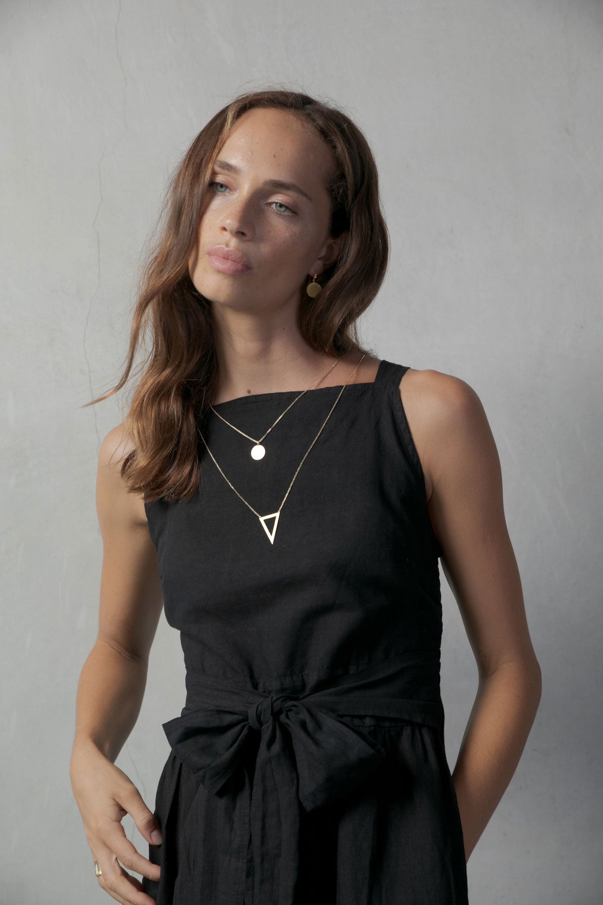 Linen Midi Dress Black