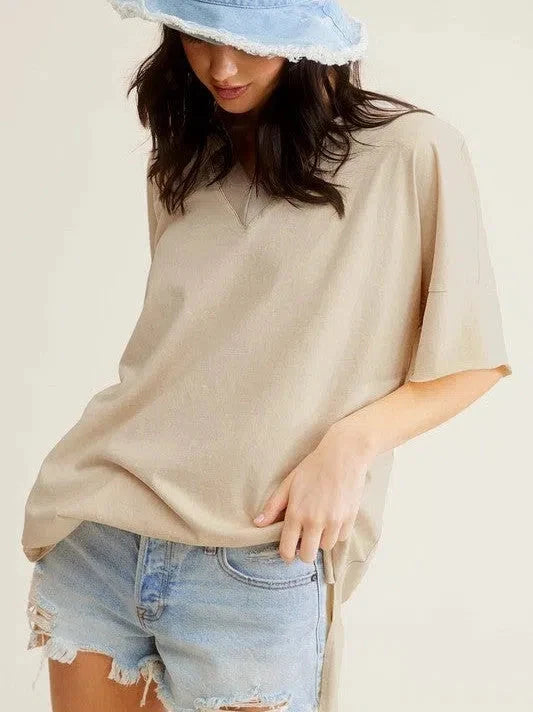 Oversized Short Sleeve Top