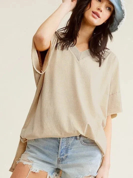 Oversized Short Sleeve Top