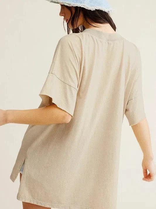 Oversized Short Sleeve Top