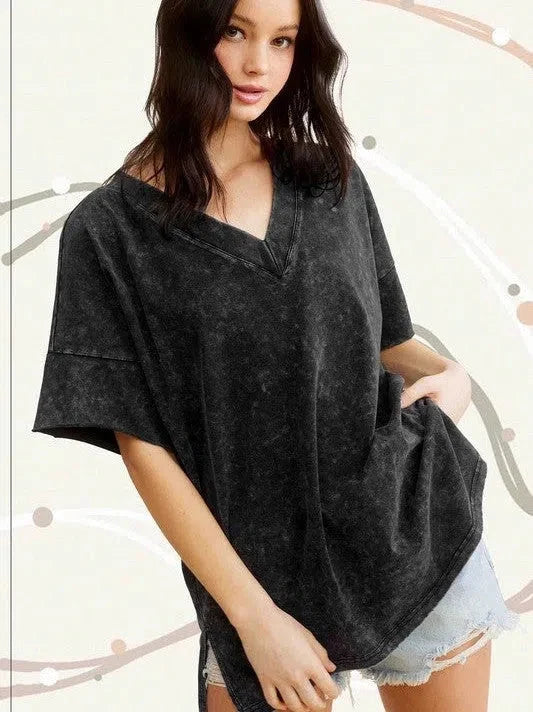 Oversized Short Sleeve Top