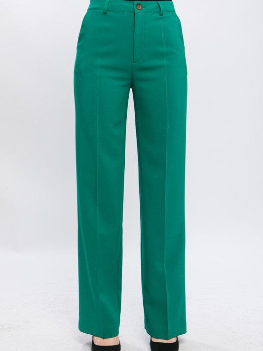 Straight Leg Blazer Pants
