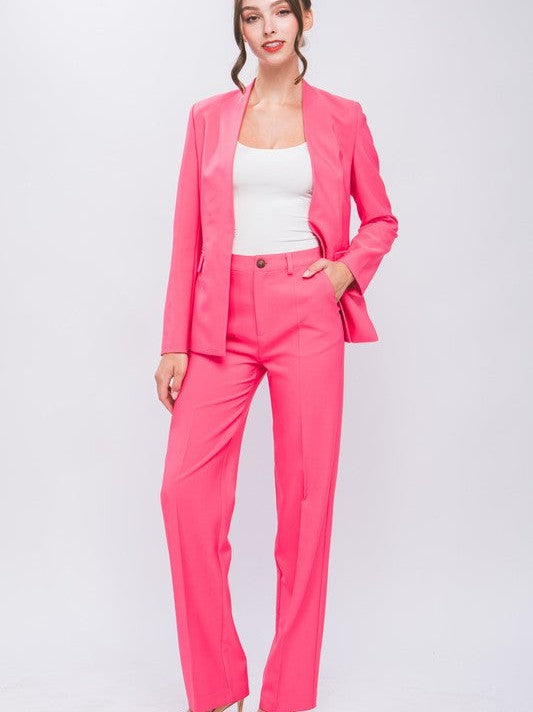 Straight Leg Blazer Pants