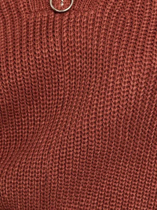 Zipper Sweater Dress