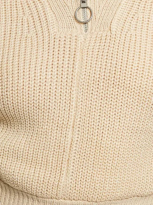 Zipper Sweater Dress