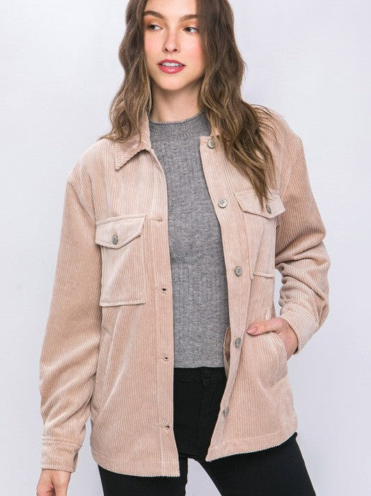 Corduroy Button Down Shacket