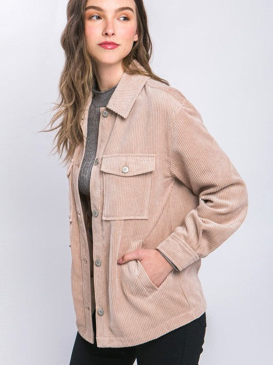 Corduroy Button Down Shacket