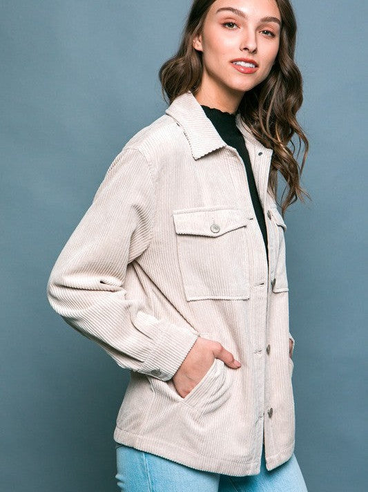Corduroy Button Down Shacket