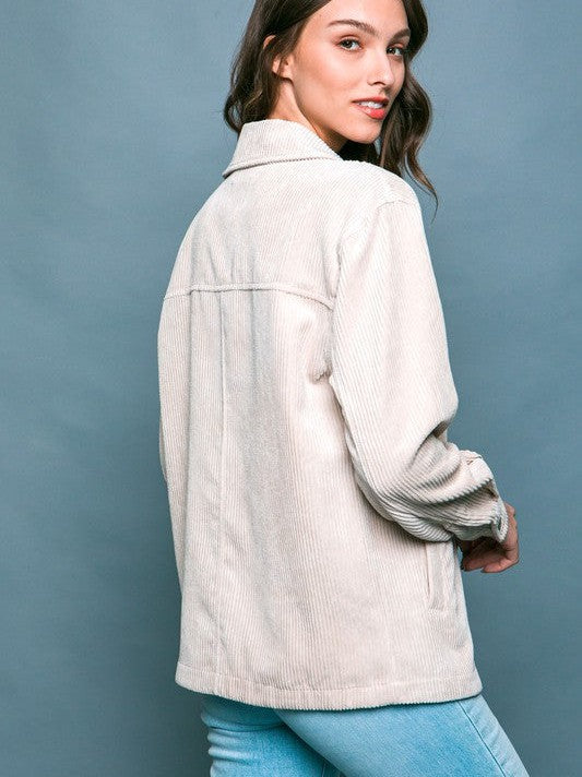 Corduroy Button Down Shacket