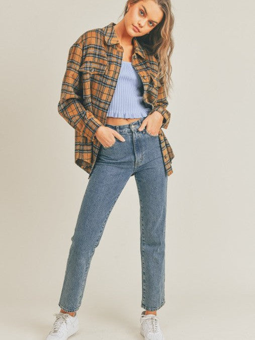 Fall Plaid Flannel Shacket