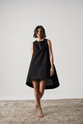 Linen Midi Dress Black