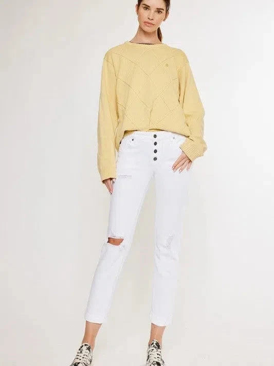 Girlfriend Fit Cropped Jeans