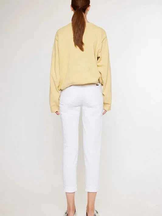 Girlfriend Fit Cropped Jeans