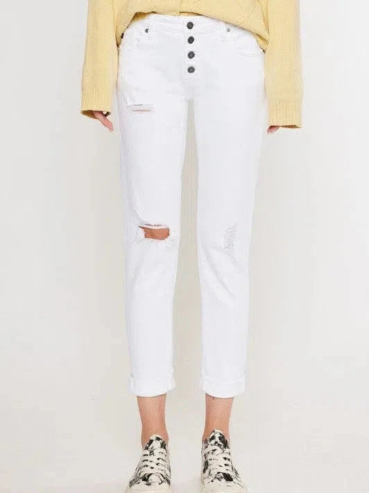 Girlfriend Fit Cropped Jeans