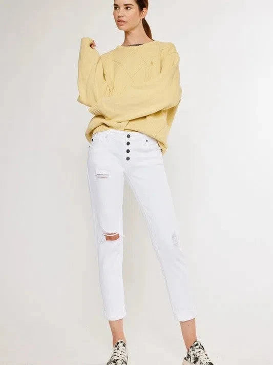 Girlfriend Fit Cropped Jeans