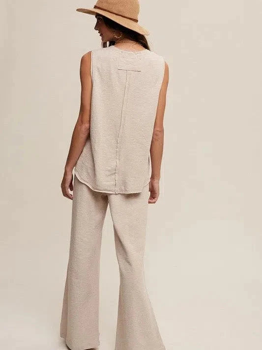 Soft Knit Tank and Sweat Pant Set