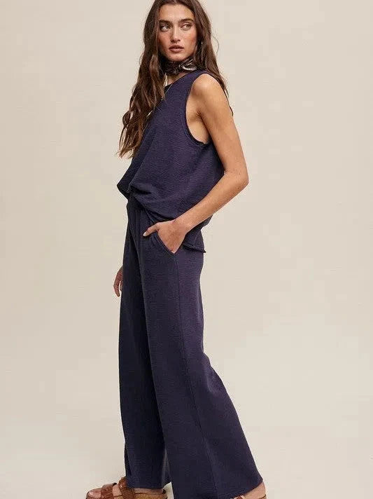 Soft Knit Tank and Sweat Pant Set