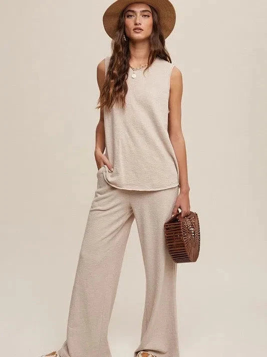 Soft Knit Tank and Sweat Pant Set