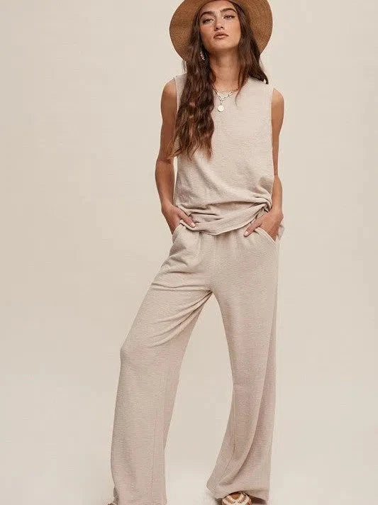 Soft Knit Tank and Sweat Pant Set