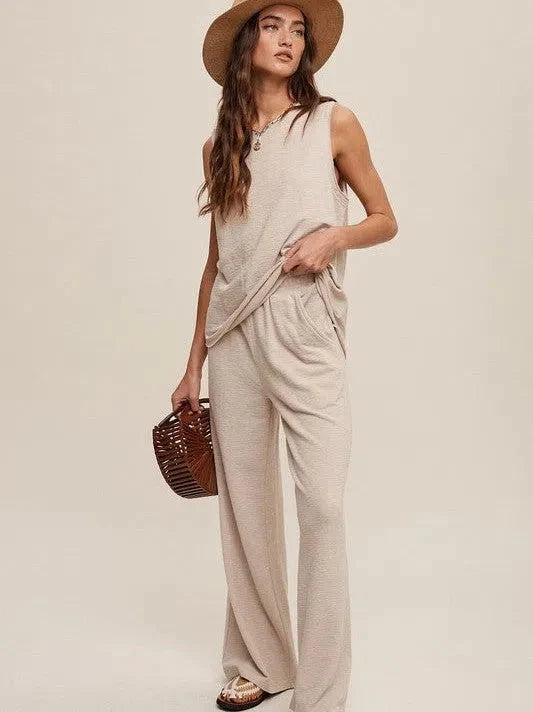 Soft Knit Tank and Sweat Pant Set
