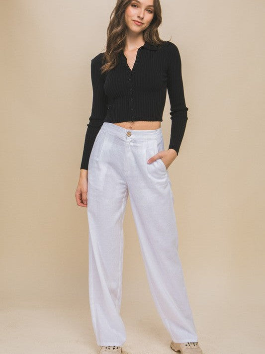 Creased Linen Pants