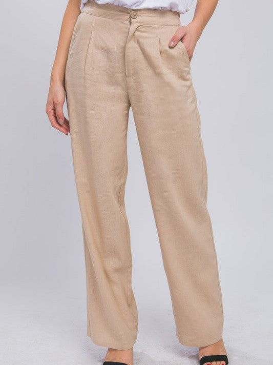 Creased Linen Pants