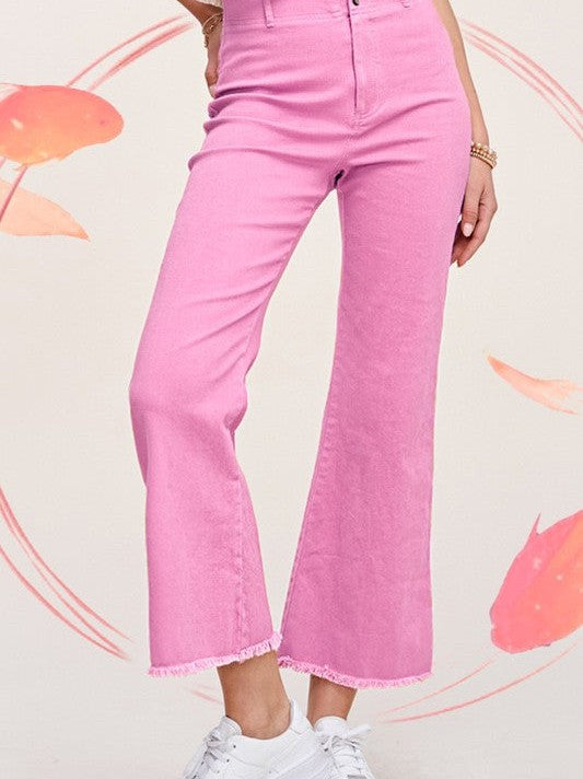Wide Leg Ankle Length Pants