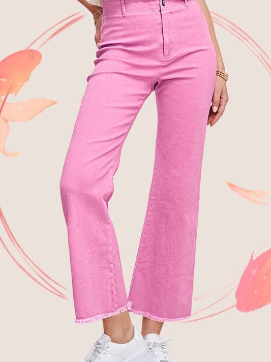 Wide Leg Ankle Length Pants