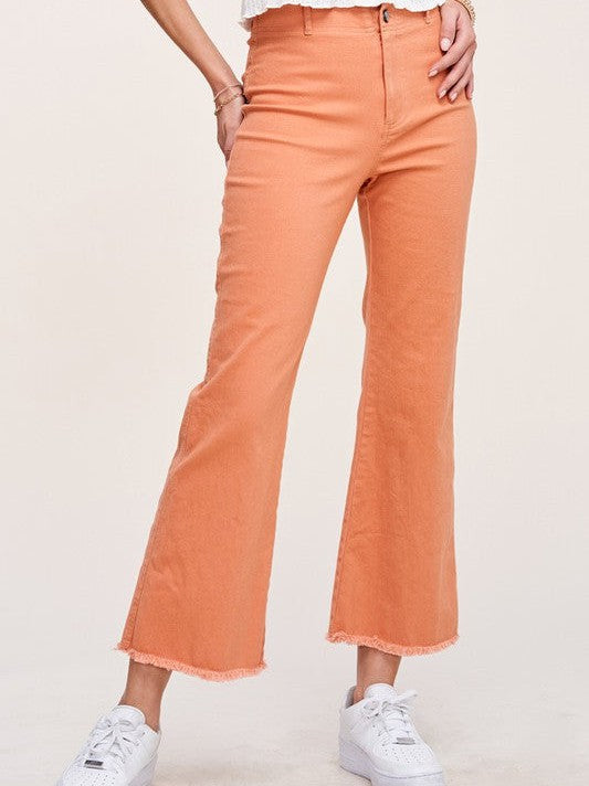 Wide Leg Ankle Length Pants