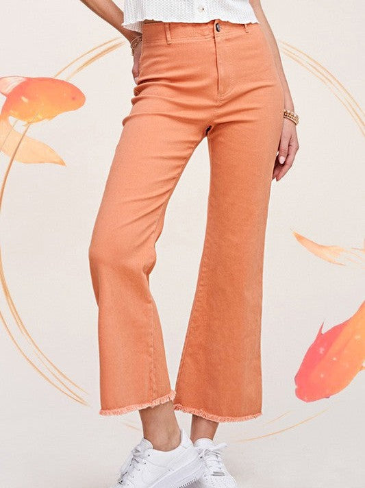 Wide Leg Ankle Length Pants