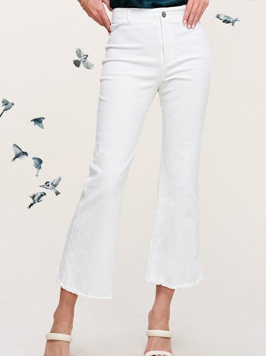 Wide Leg Ankle Length Pants