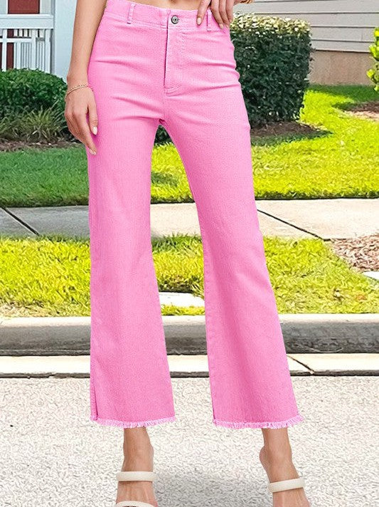 Wide Leg Ankle Length Pants
