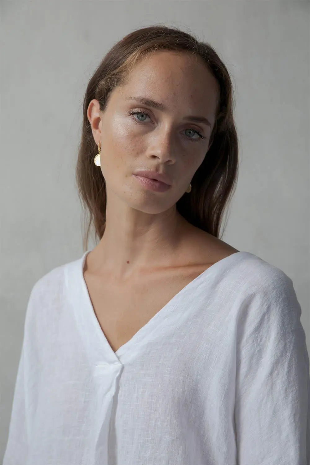Relaxed Linen Top White