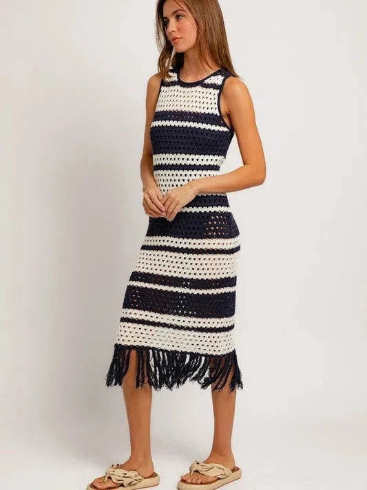 Sleeveless Crochet Vacation Dress