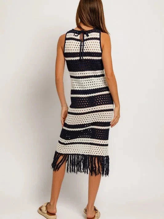 Sleeveless Crochet Vacation Dress
